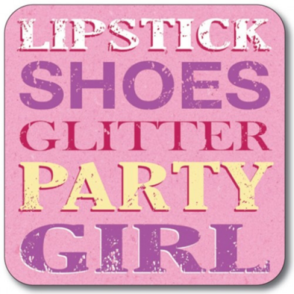 Untersetzer Lipstick Shoes Glitter