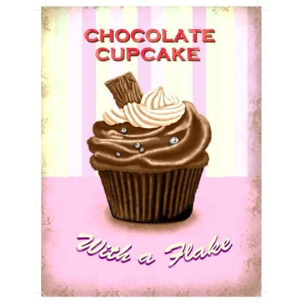 Blechschild "Cupcake with a flake" REDUZIERT