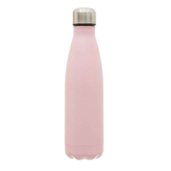 Wasserflasche Edelstahl Pastell rosa 500 ml