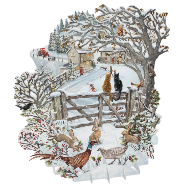 3 D Karte CHRISTMAS LET IT SNOW - Lass es schneien