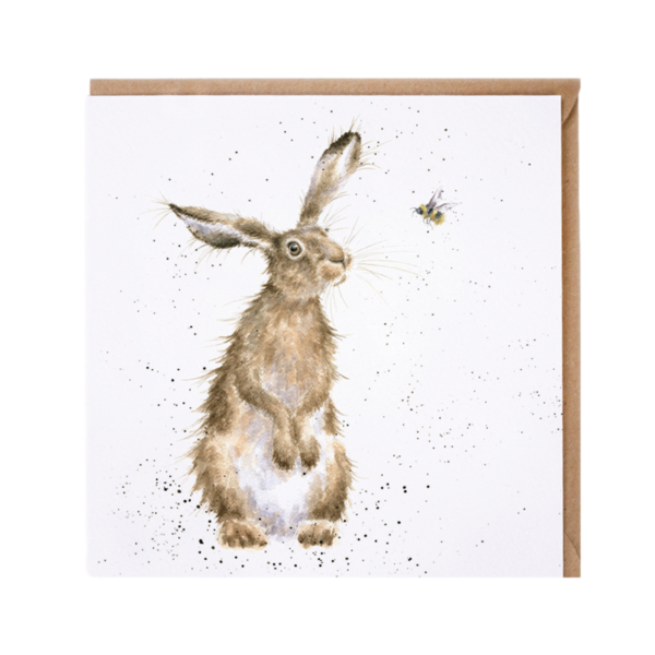 Karte Tiere HASE The hare and the bee von Wrendale Designs aus England
