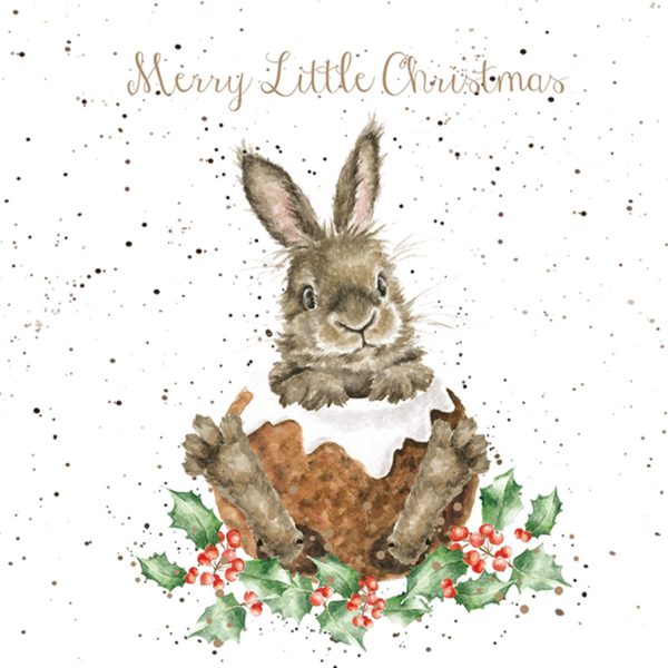 Kartenset Christmas HASE MERRY LITTLE CHRISTMAS von Wrendale Designs aus England